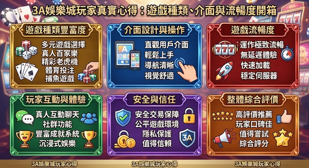 遊戲種類、介面與流暢度開箱