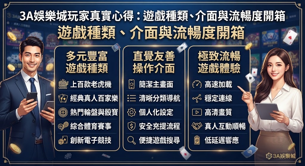 遊戲種類、介面與流暢度開箱